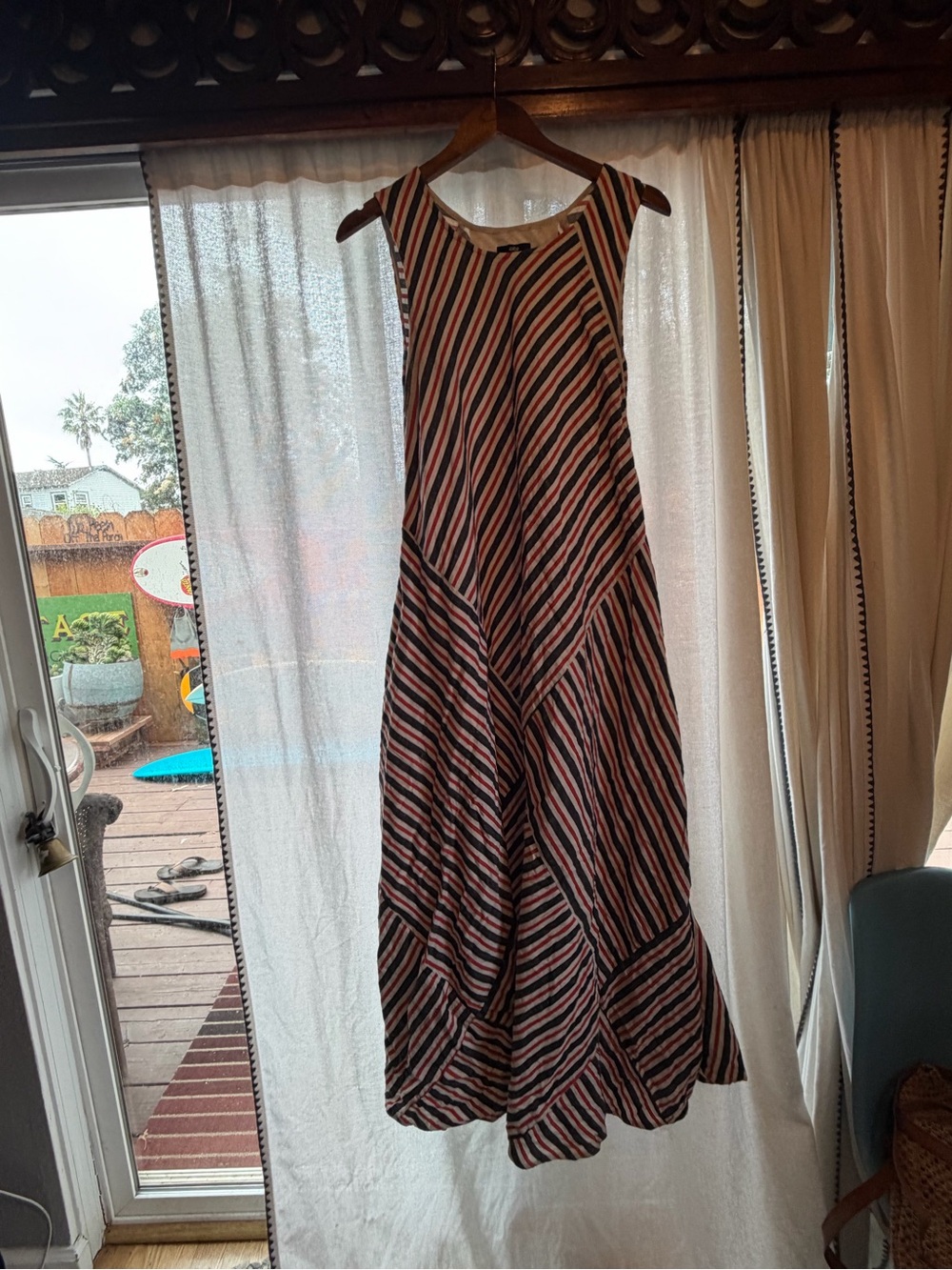 Ace&Jig for Barneys New York Striped Sleeveless Maxi Dress in Black & Red